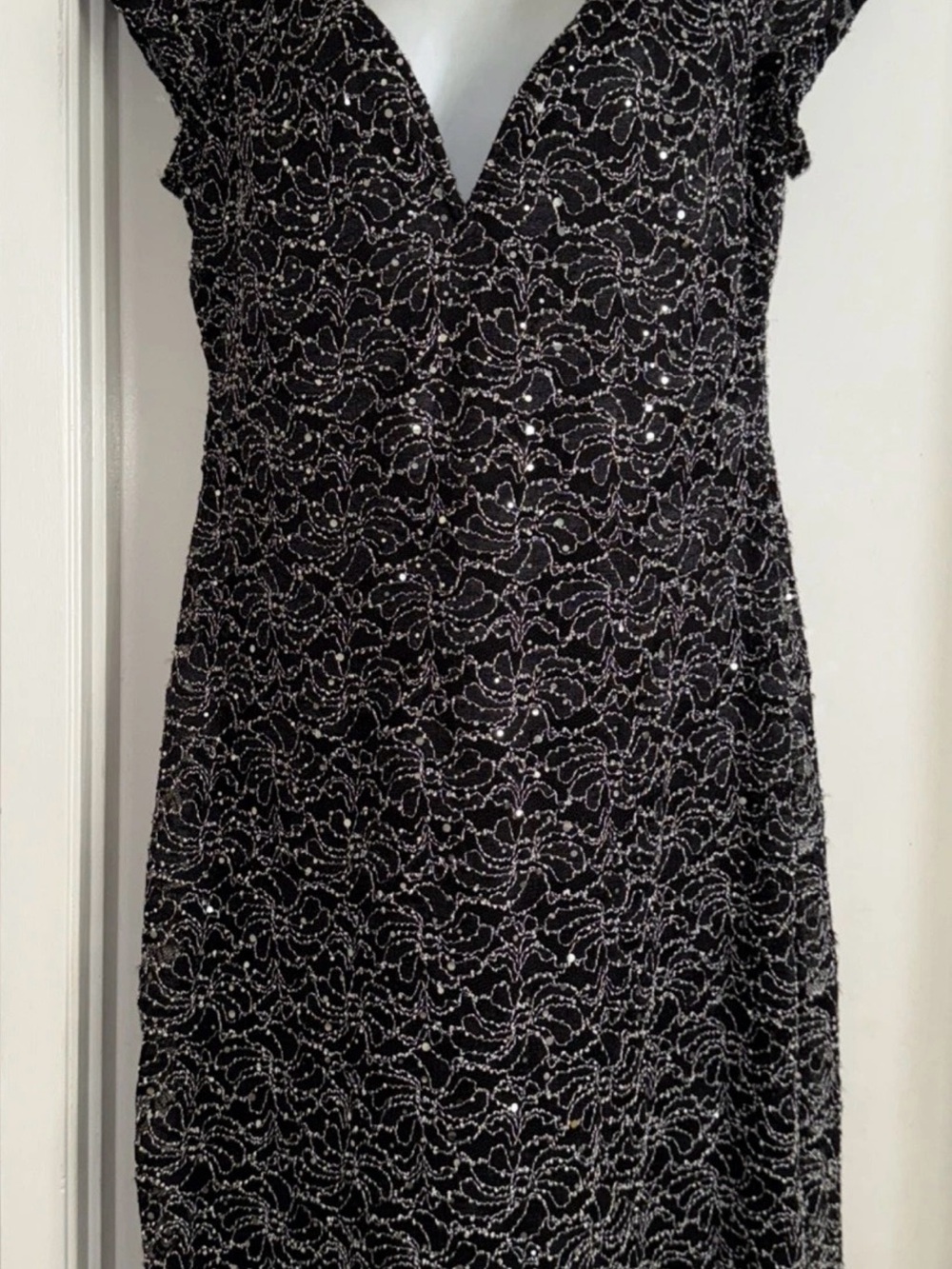 Conectes Apparel  Black/White Cocktail Dress Size 10 Stretch